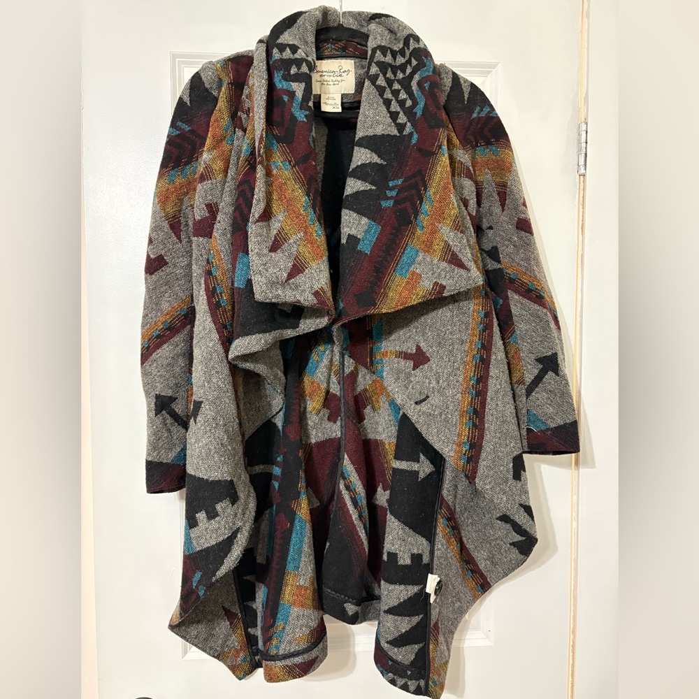 American Rag Multicolor Geometric Coat - Picture 1 of 6